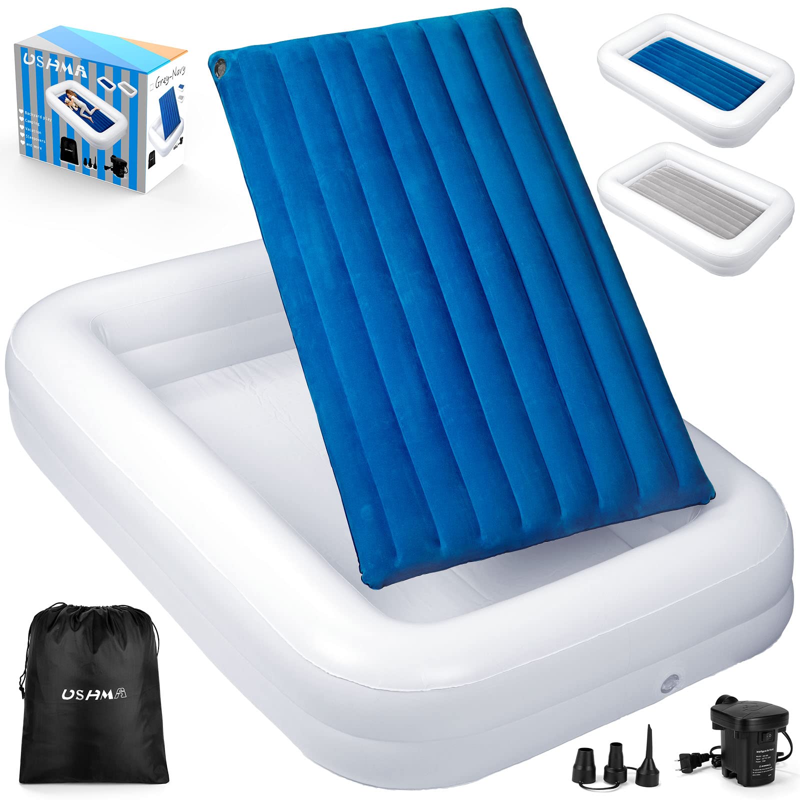 USHMA lightweight bed weighs about 6-7 lbs for portable use