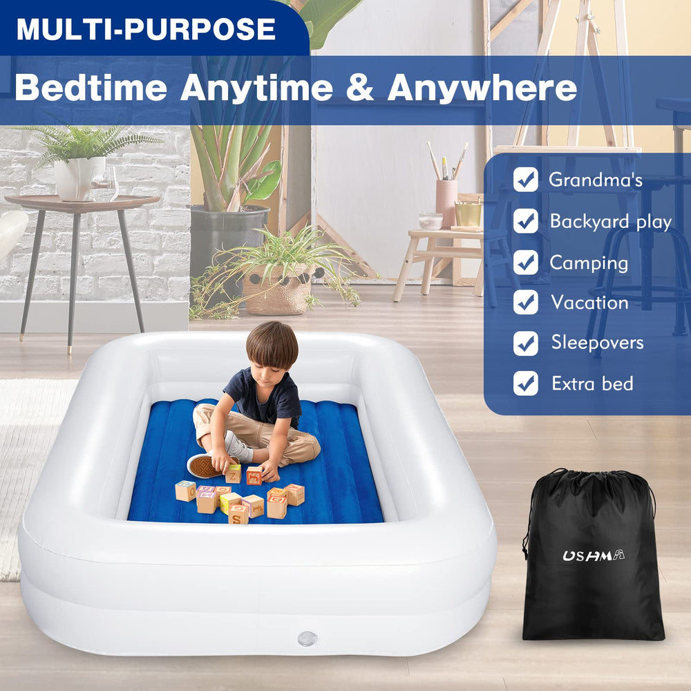 USHMA Toddler Travel Bed includes travel bag for effortless packing