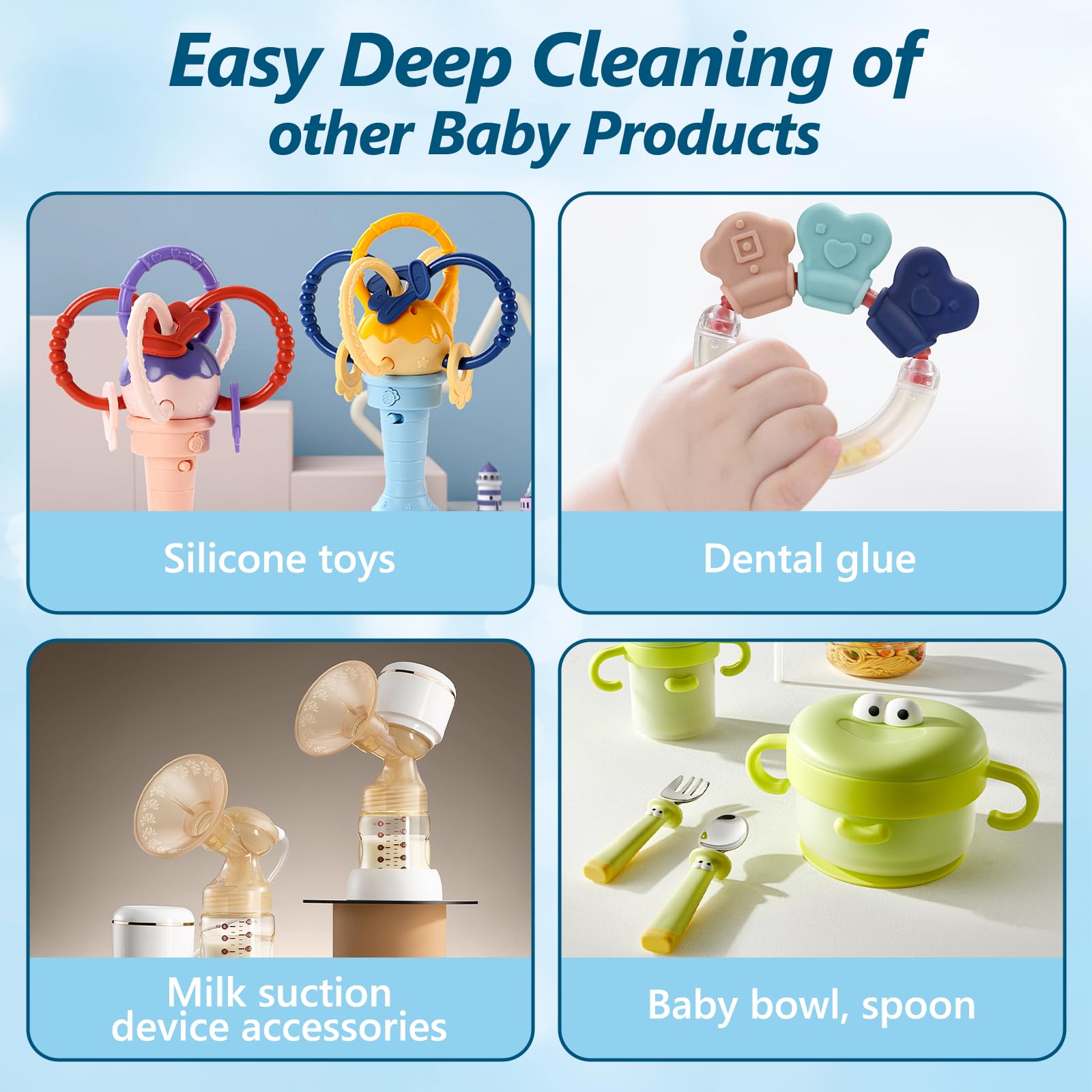 USKICH baby-accessory cleaning tablets for pumps nipples lids