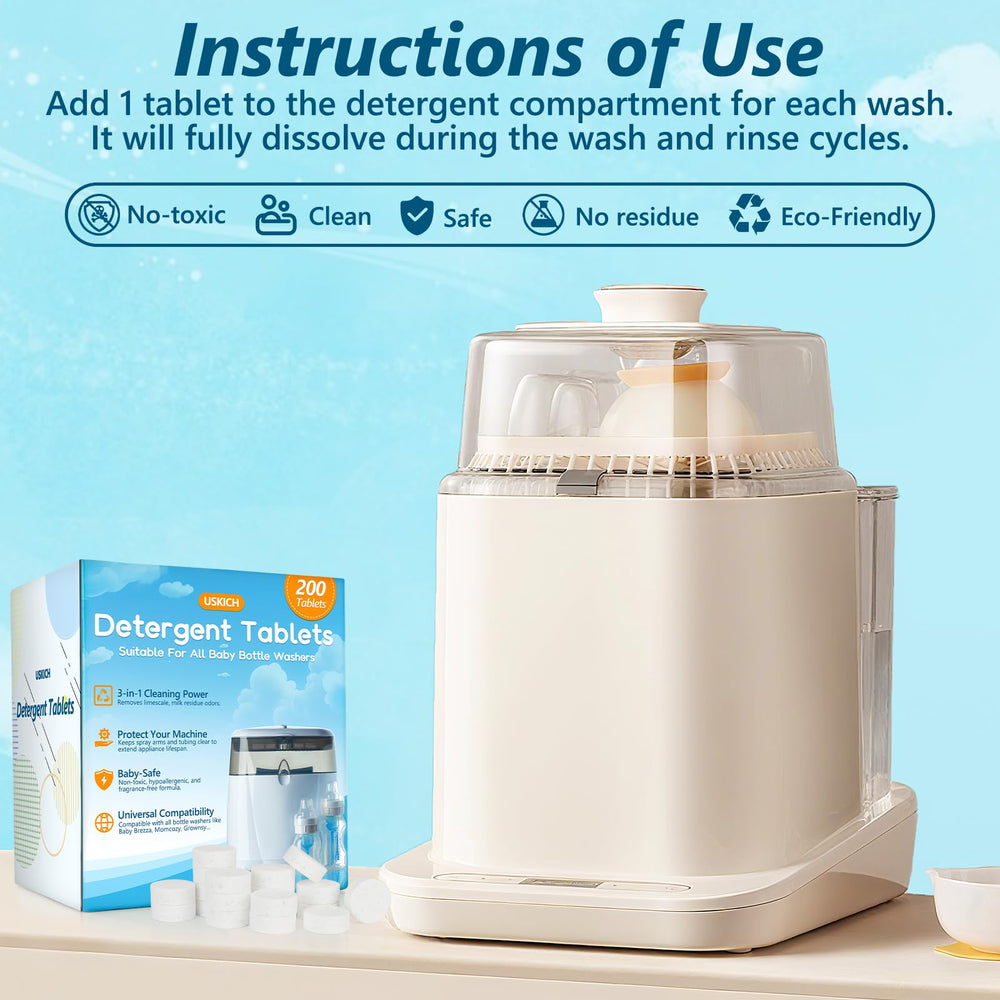 USKICH Brezza-compatible tablets fit leading washers for easy cleaning