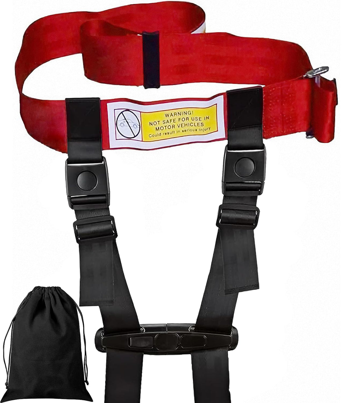 Usluole airplane safety harness front view—compact, secure kid restraint for flights.