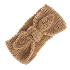 Utaly rabbit-knotted headband on a toddler girl, warm winter accessory