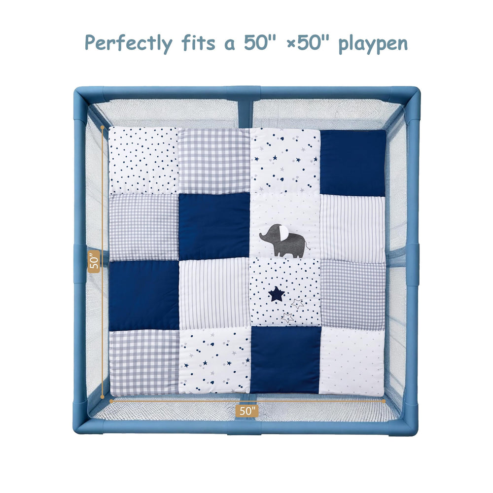 UTEX Baby Play Mat non-slip back dots keep mats in place.