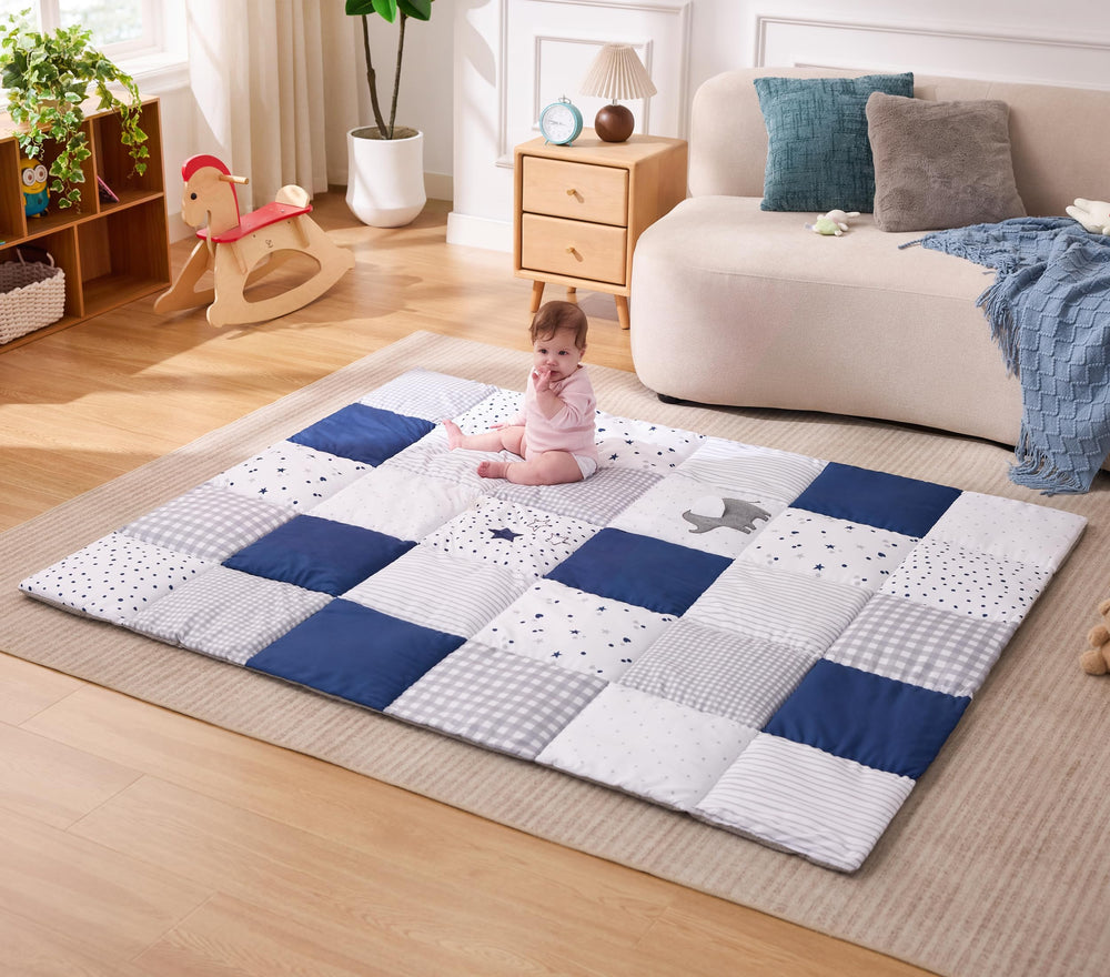 UTEX baby play mat with soft plush surface for cozy tummy time