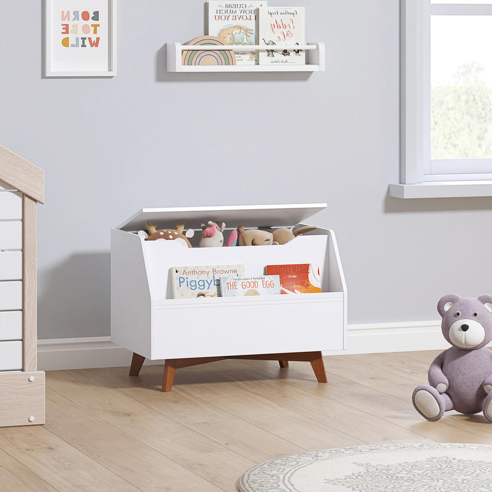 UTEX Kids Toy Box doubles as a bench for seating during play.