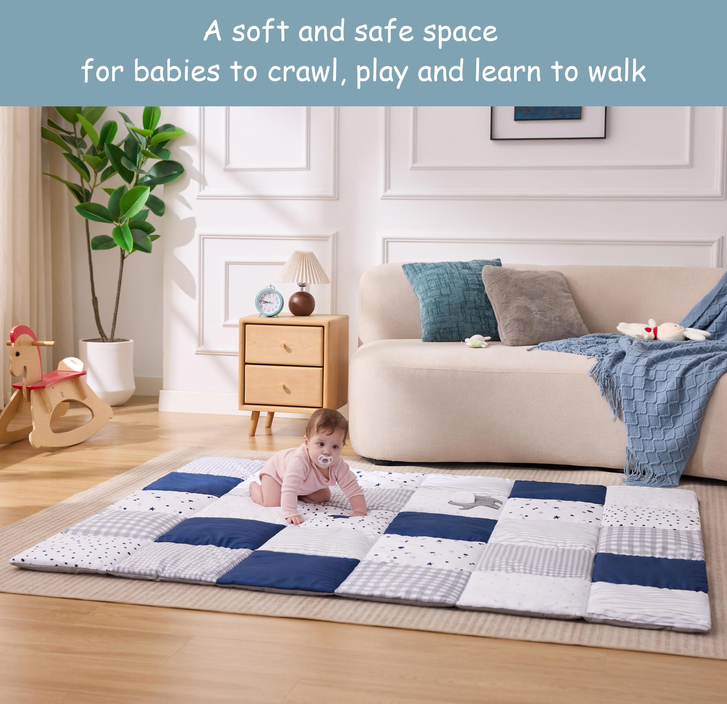 UTEX play mat non-slip back with PVC dots for stability