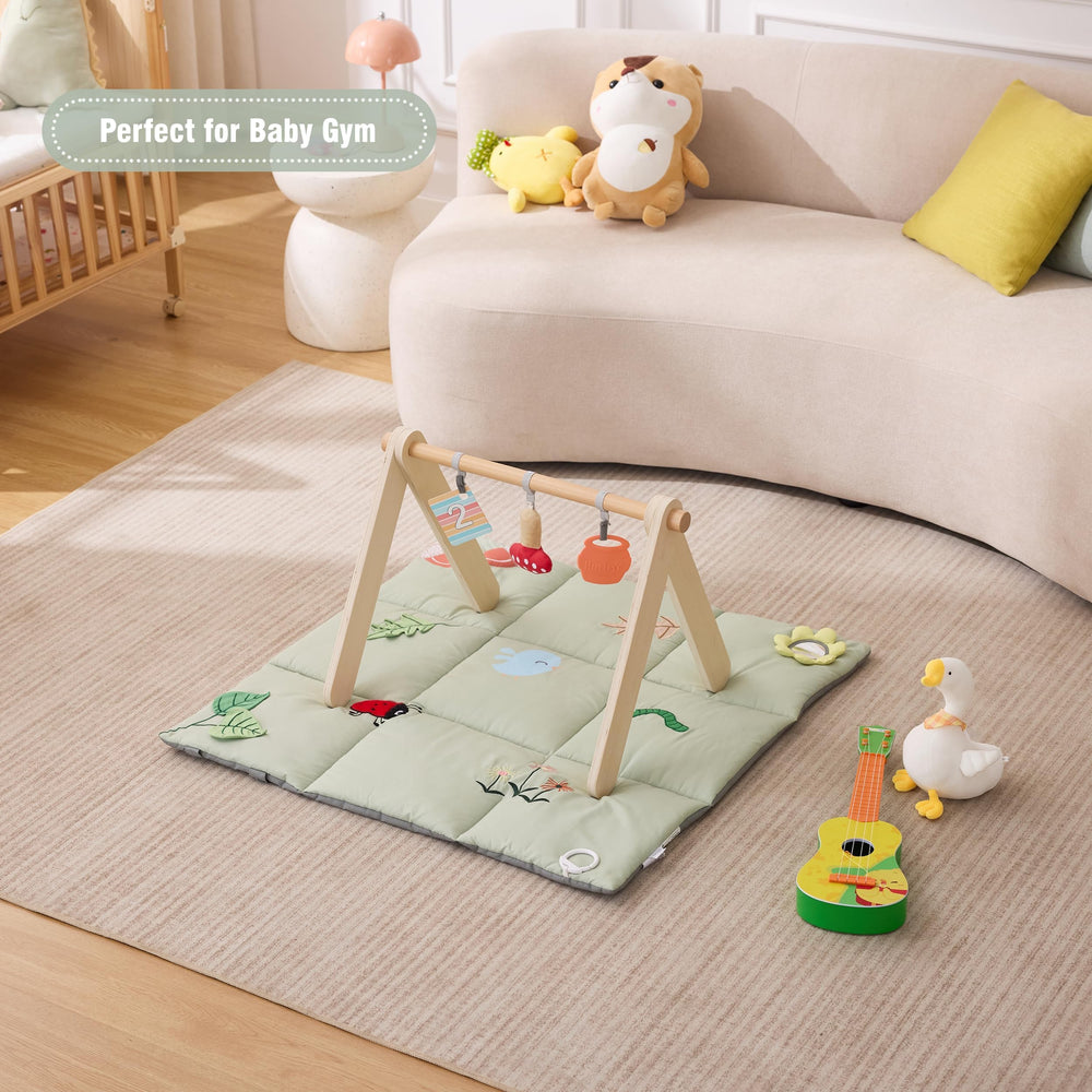 UTEX premium mat soft padding provides comfortable support during tummy time