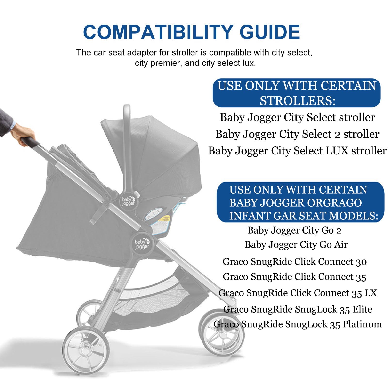 UTNVBTR car seat adapter in use with City Select for quick travel-system setup