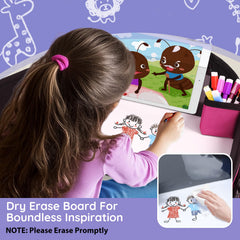 UTOLOVE travel tray adjustable straps secure to most seats for stable play.