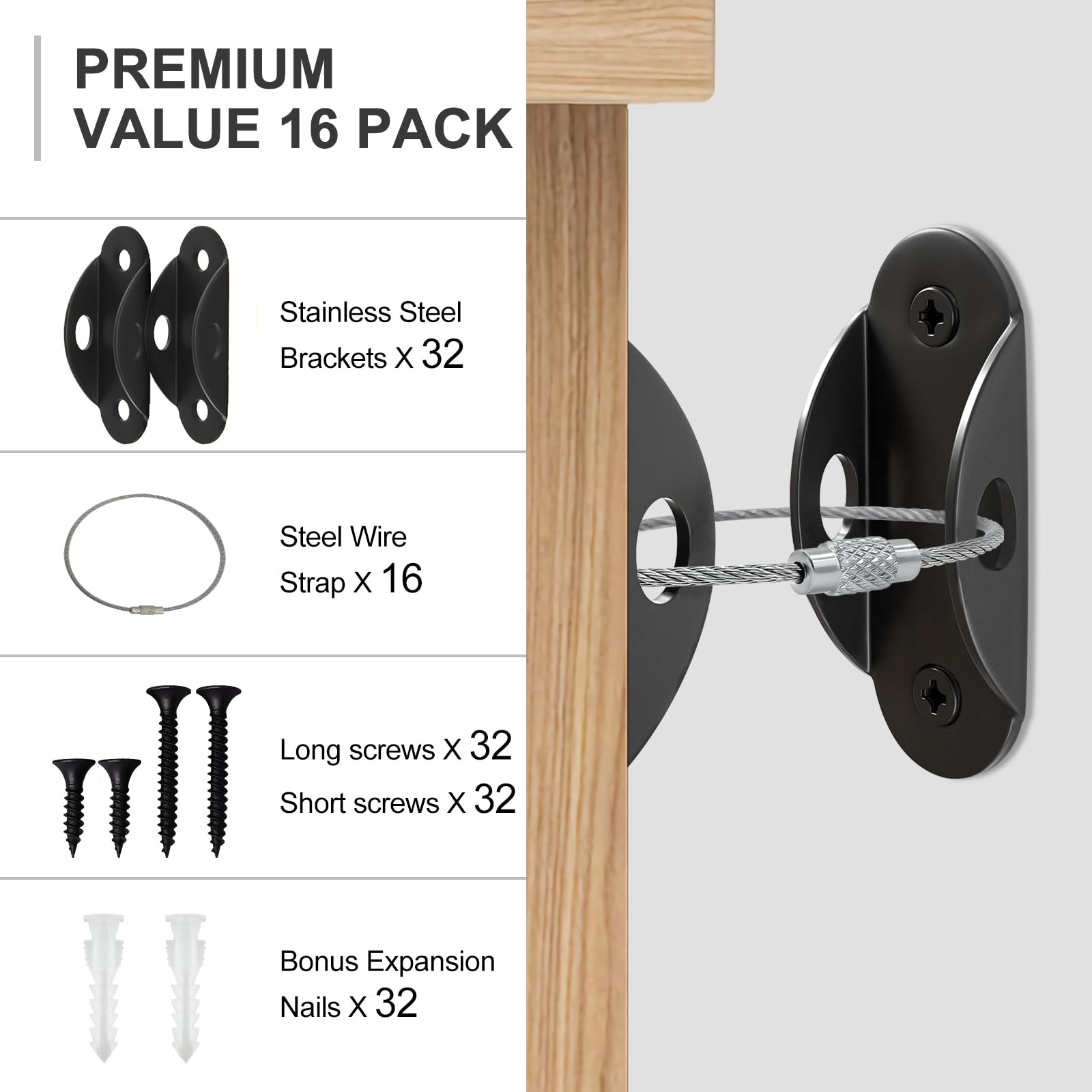 Utook 420lbs tension capability image highlights heavy-duty strength for upright stability.