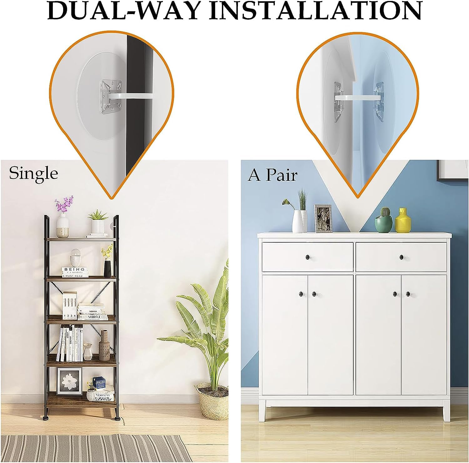Utook baby-safe dresser stabilized by anchors for safer home