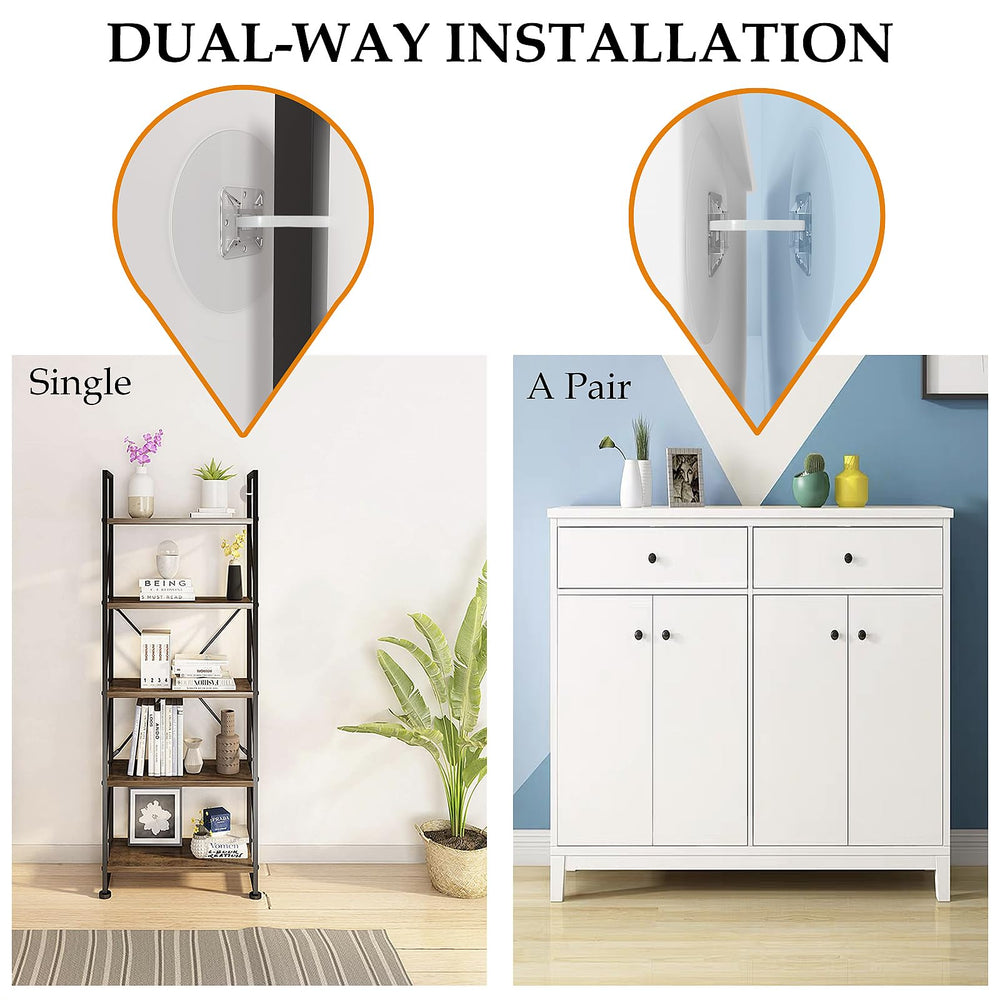 Utook baby-safety anchoring for TV stand highlights versatile home use.