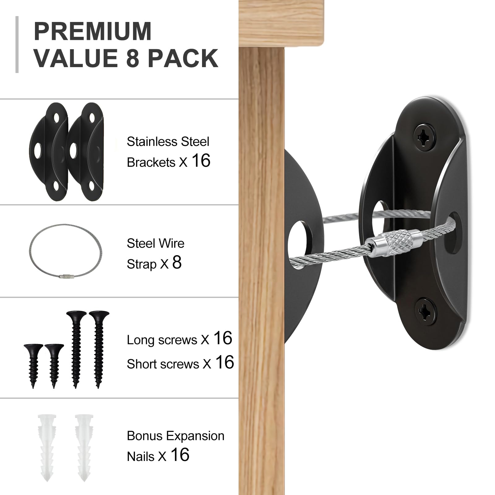 Utook furniture wall anchor protecting children and pets from furniture tip-overs