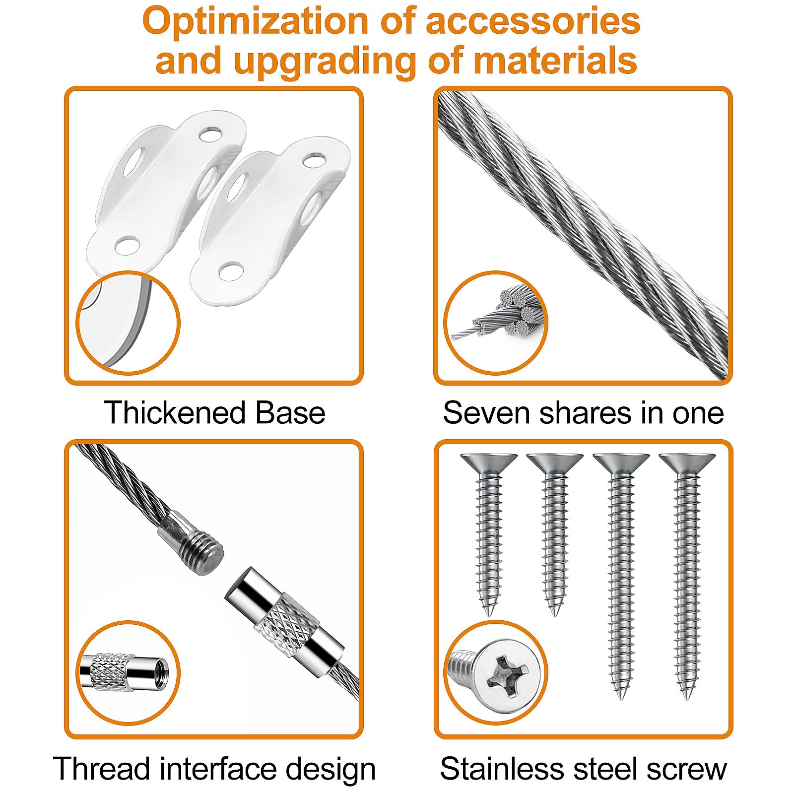 Utook stainless steel anchors closeup, corrosion-resistant for long life