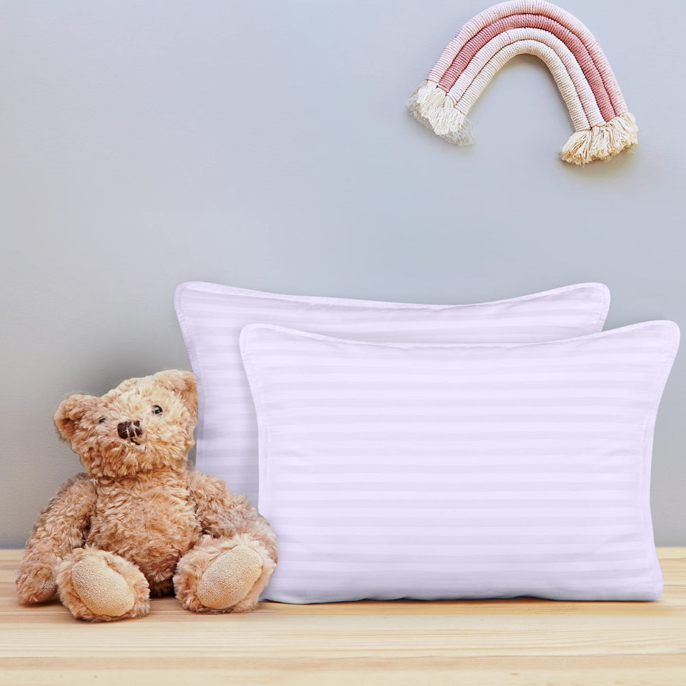 Utopia Bedding toddler pillow cotton blend cover closeup — durable, breathable shell.