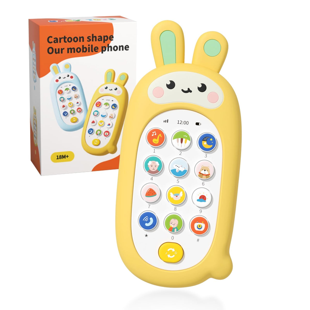 UTOPLIKEY baby cell phone toy with 12 modes engages early learning and exploration