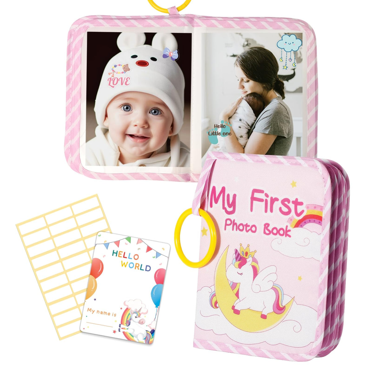 UTOPLIKEY My First Photo Album with soft-cloth cover for safe baby photo storage.
