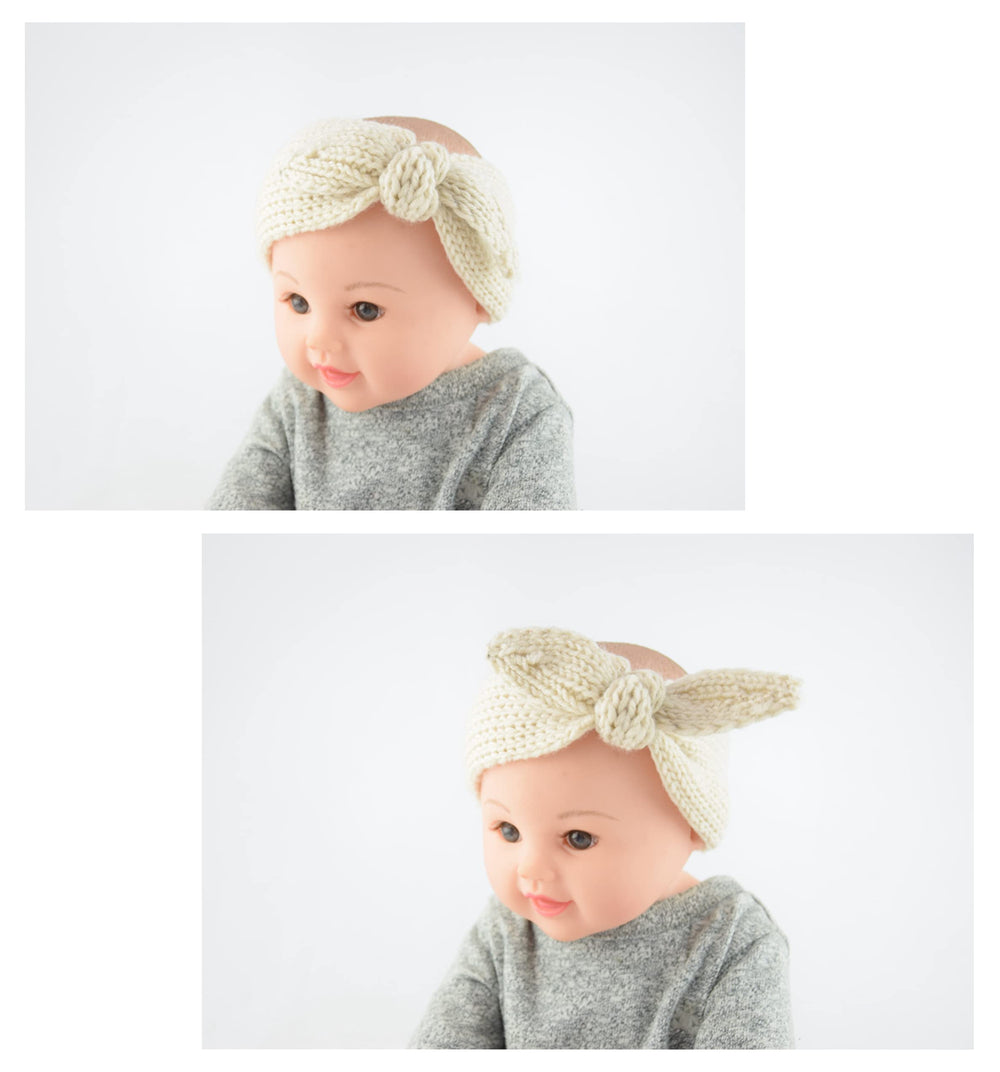UTOWO knotbow headband red beige for toddlers, versatile styling for events
