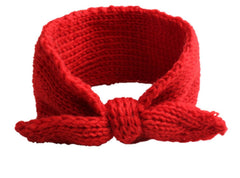 UTOWO soft knit headband red beige, gentle on baby's skin for everyday wear