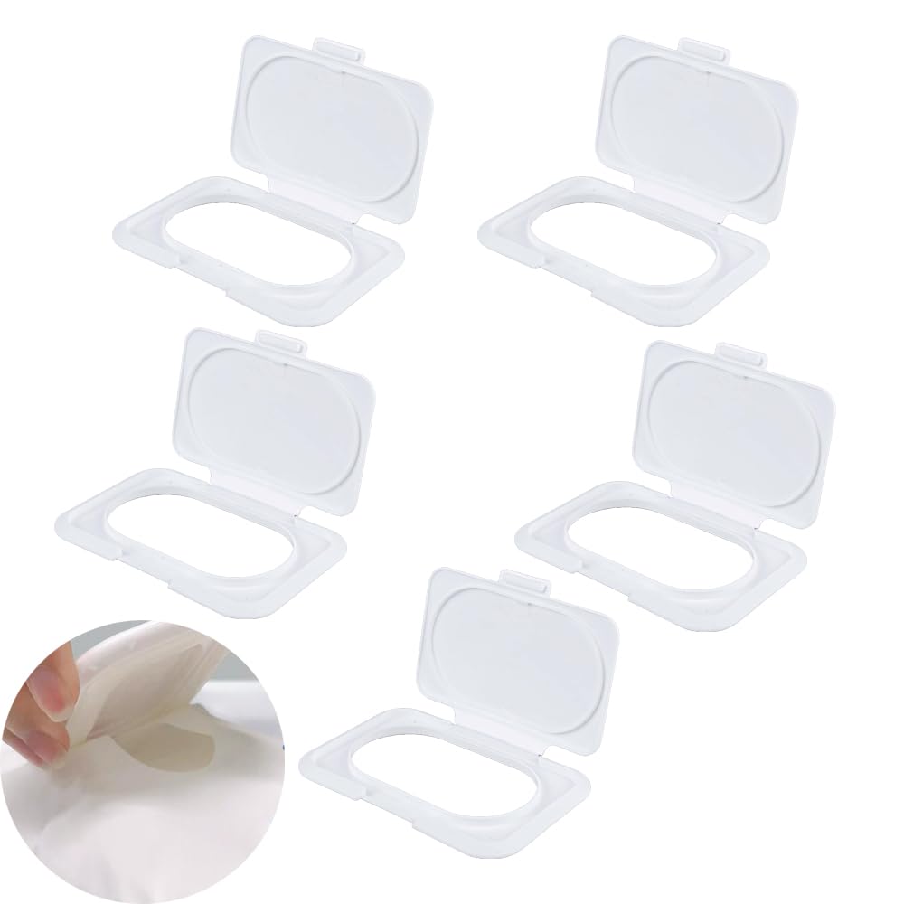 UtySty wet wipes cover 5-pack display showing travel-ready moisture retention.