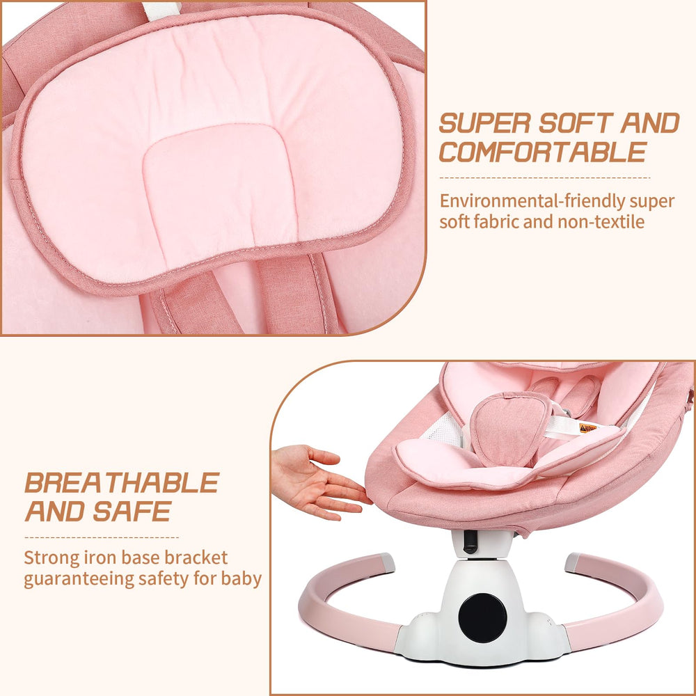 Uuoeebb baby swing with mosquito net and sunshade protects infants during outdoor use