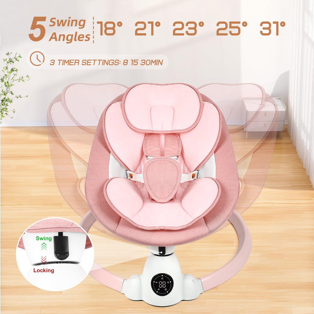 Uuoeebb baby swing remote control highlights hands-free operation for busy caregivers