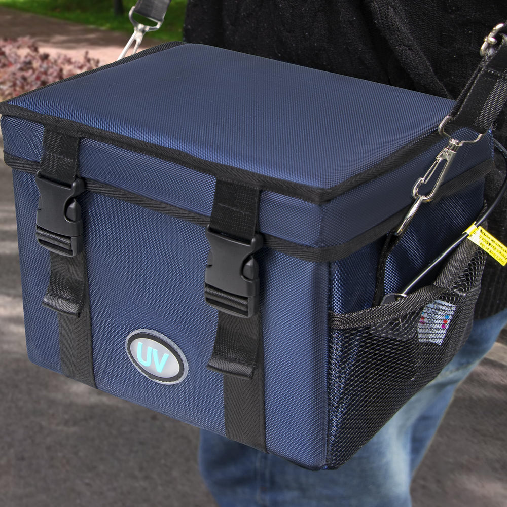 uvcoolplunge sturdy 12l box fits bottles, phones and towels for shared spaces.