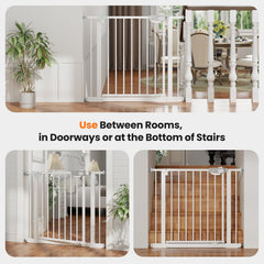 UWRVH Auto-Close Baby Gate dual lock keeps access controlled.