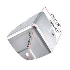 uxcell corner protector installed, showing holes for pins or nails
