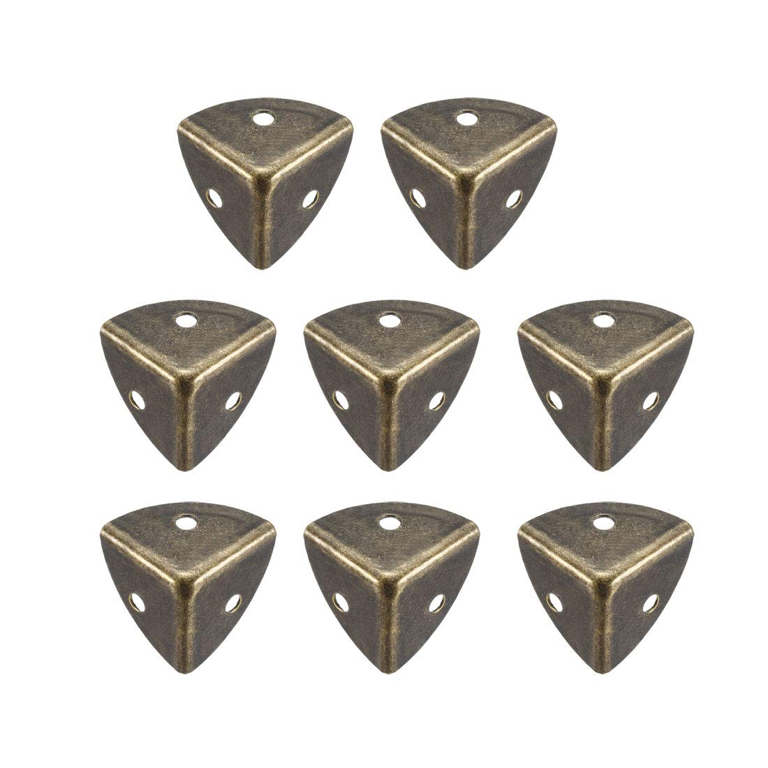 uxcell box corner protectors bronze 21mm side view protect wooden edges with durable zinc alloy.