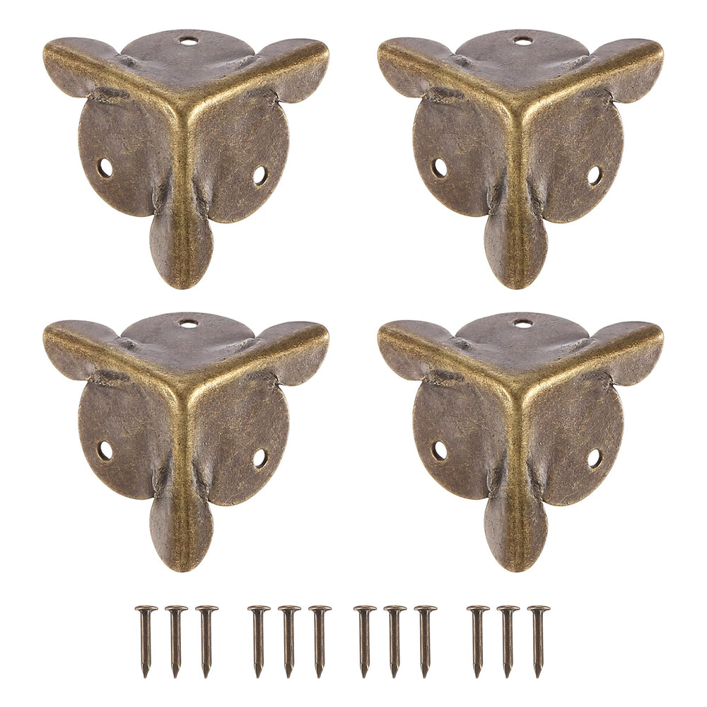 uxcell Bronze Box Edge Guard 32pcs set protects corners with vintage finish