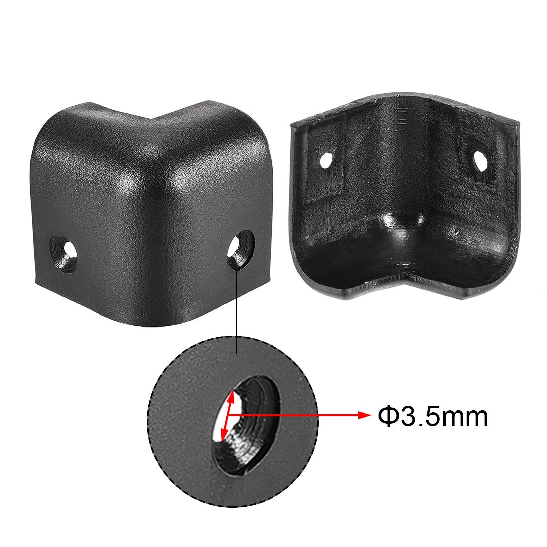 uxcell Cabinet Edge Corner Protector in black illustrates versatile use on furniture