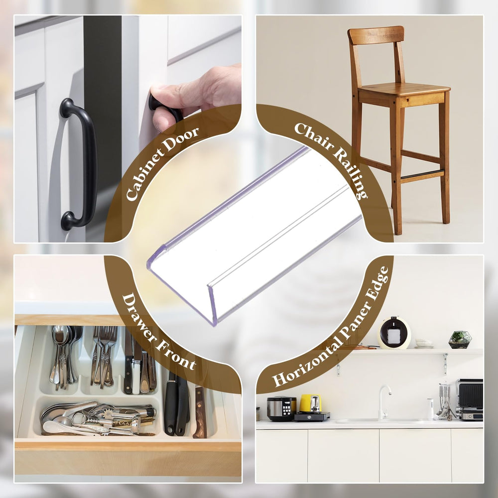 uxcell 8-12mm thick cabinet edge protector shows durable, protective edge shield.