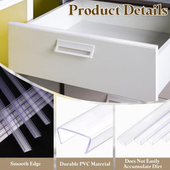 uxcell clear PVC edge protector blends with kitchen cabinets while protecting edges.