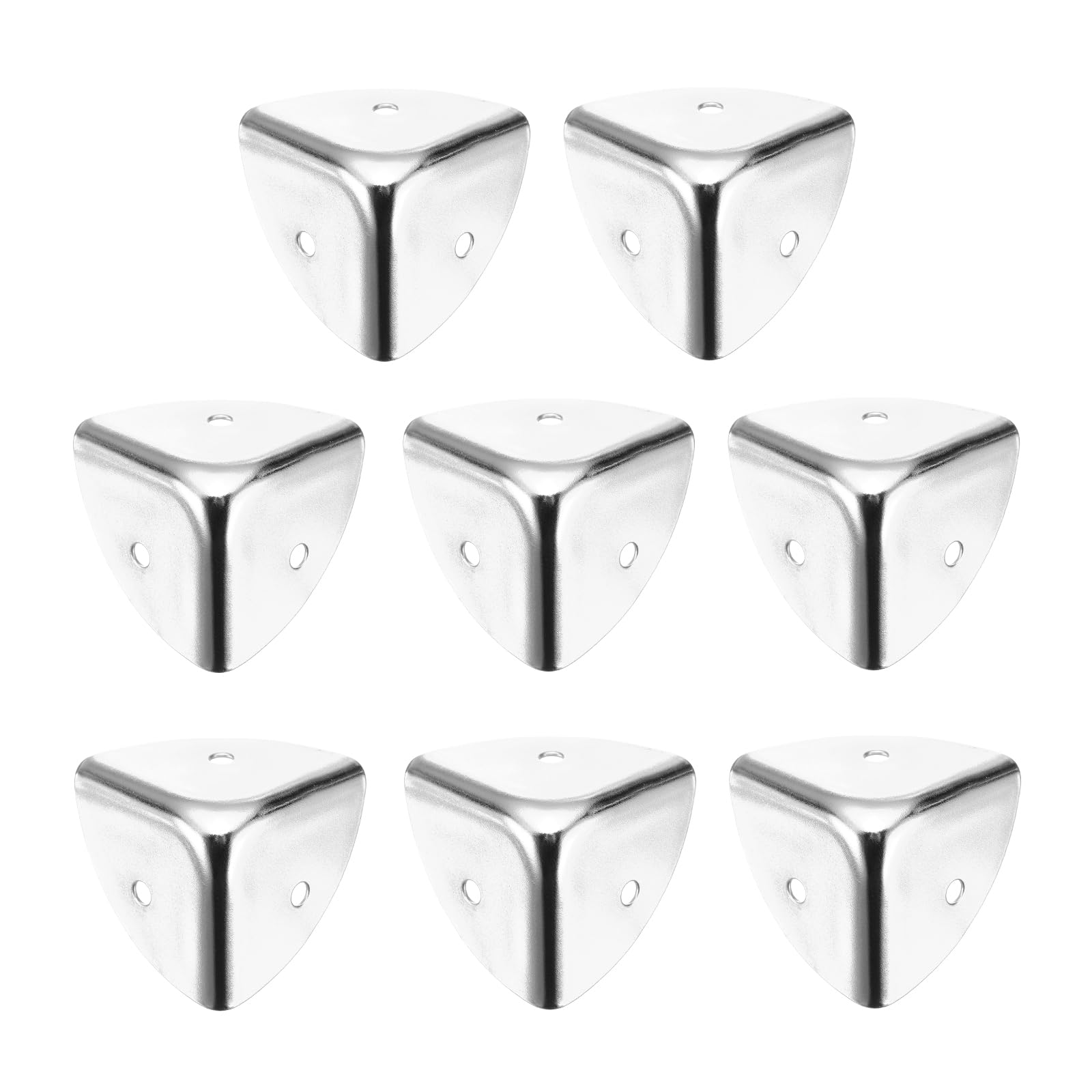 uxcell metal corner protector front view shows sleek zinc alloy finish for furniture protection