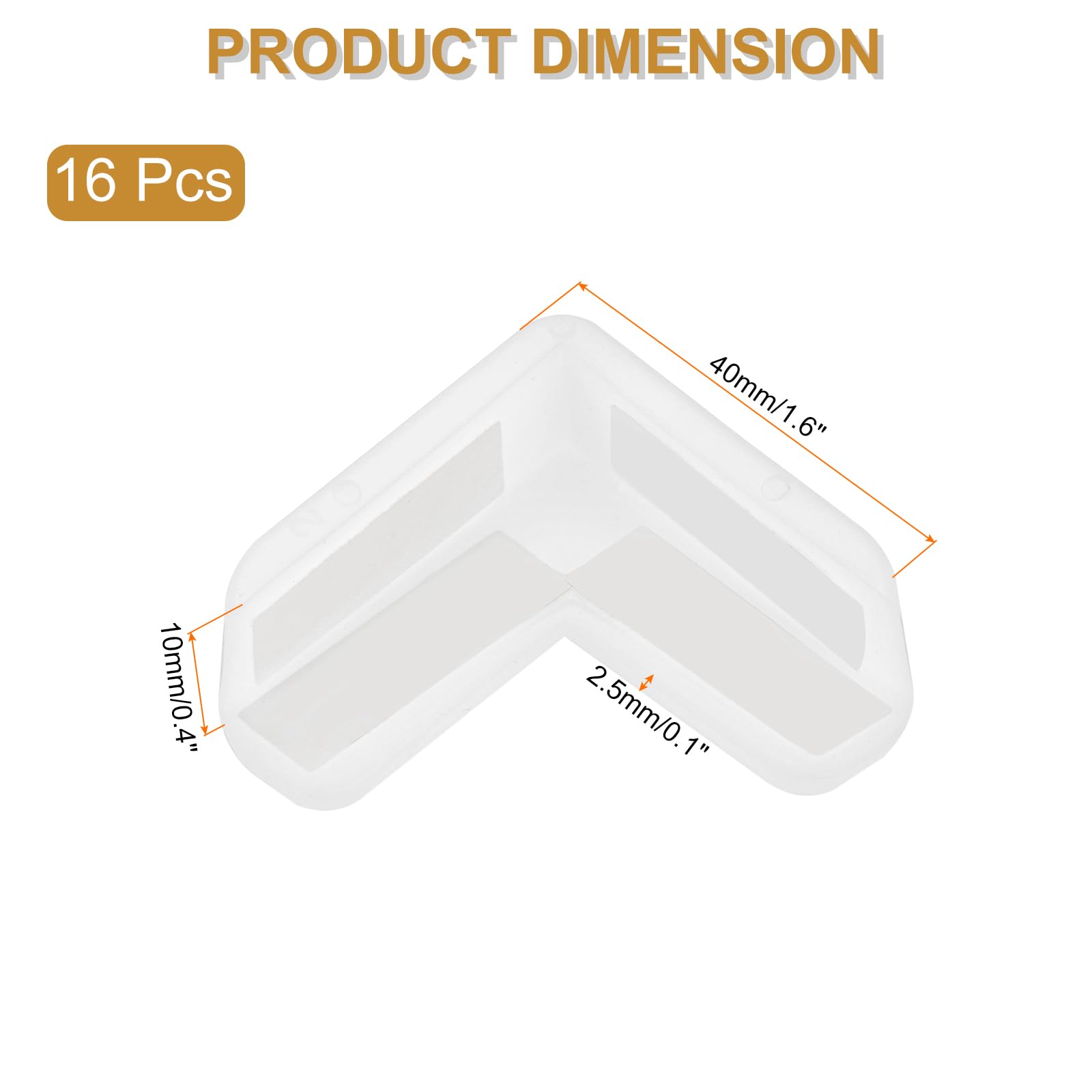 uxcell corner protectors adhesive strong: transparent and removes cleanly without residue