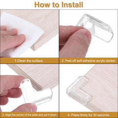 uxcell corner protectors installation easy: quick press-on fit for many furniture types
