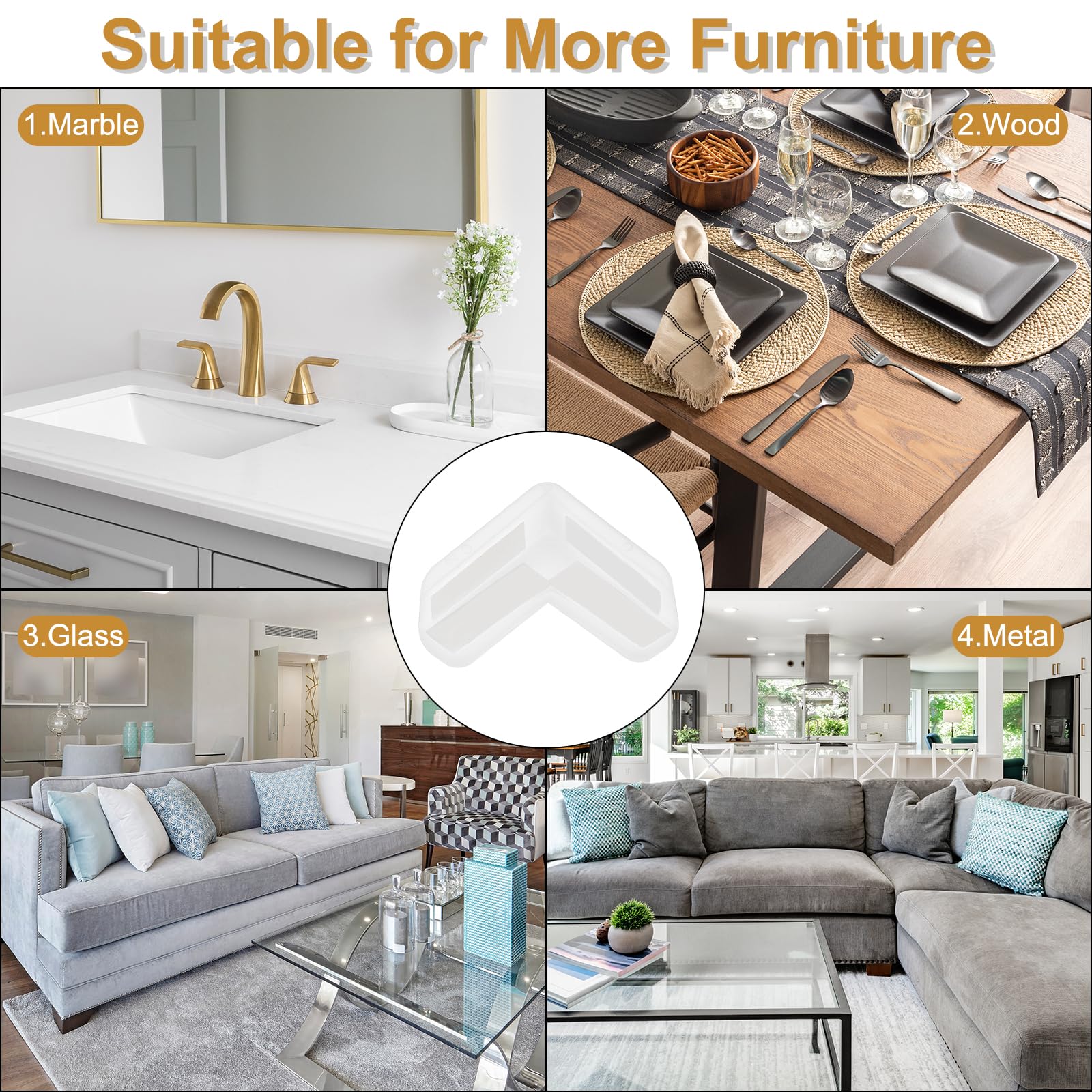 uxcell corner protectors room application: suitable for desks, kitchen islands, living areas