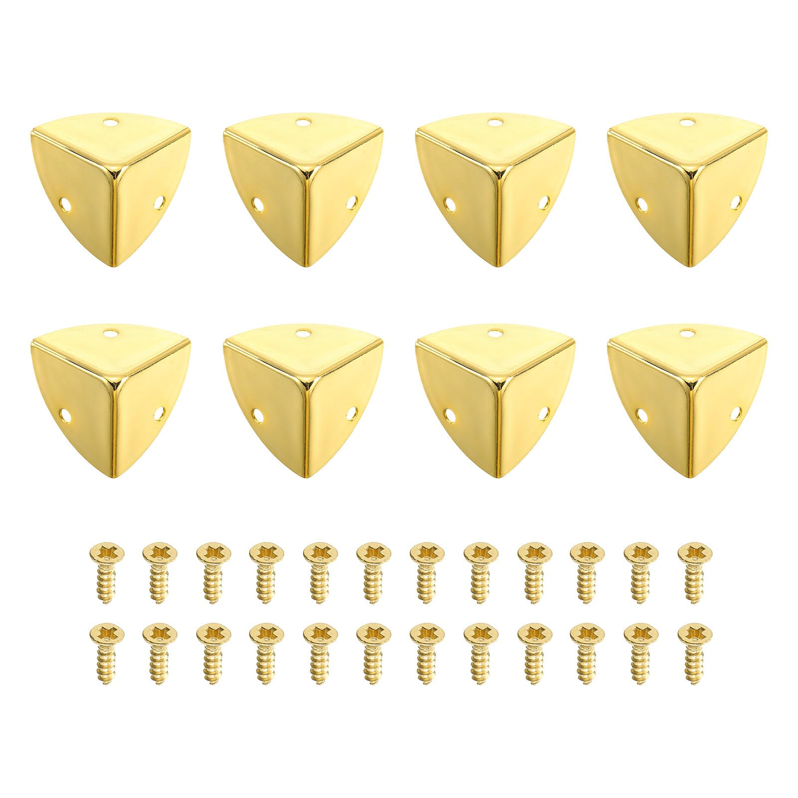 uxcell decorative corner cover gold with screws providing durable edge protection