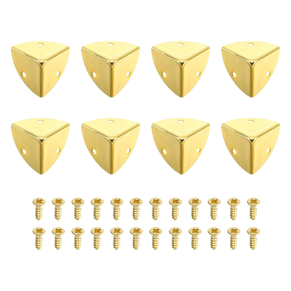 uxcell decorative corner cover gold with screws providing durable edge protection