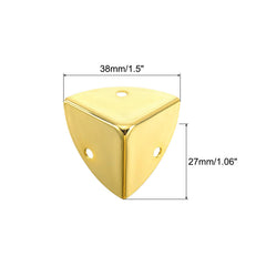 uxcell box corner protector gold close-up highlighting vintage triangular design