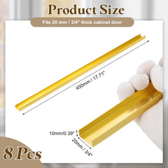 uxcell gold-finish cabinet edge protector complements modern kitchens and appliances.