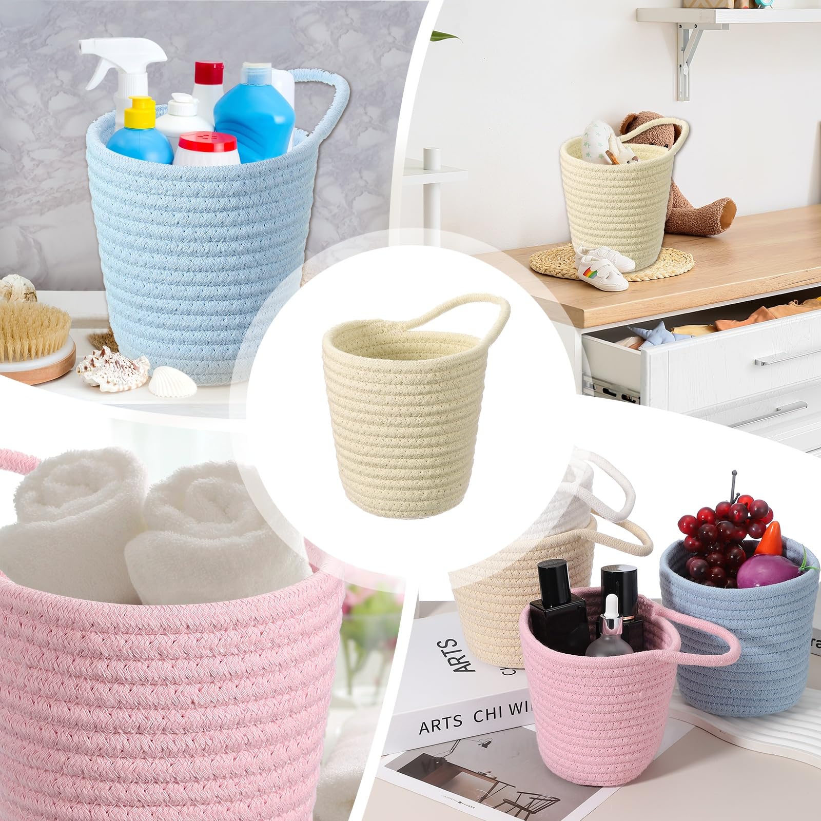 uxcell collapsible basket folds flat for easy storage when not in use.