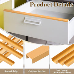 uxcell matte gold edge protector closeup shows oxidized aluminum finish