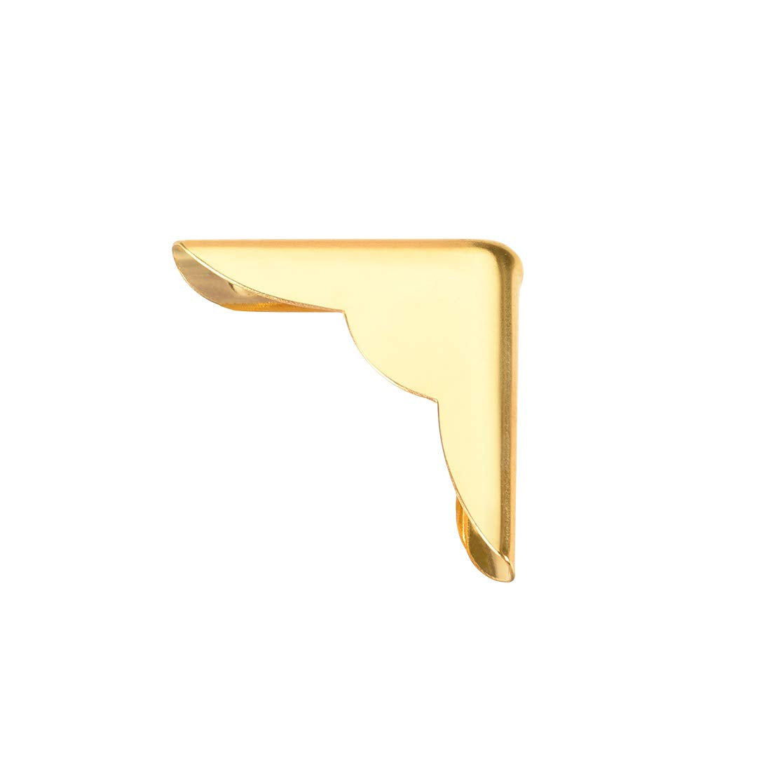 uxcell metal book corner protectors in gold tone close-up show durable edge protection for notebooks