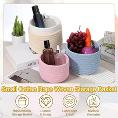 uxcell round storage basket 5-6x3-6, desktop use for neat organization