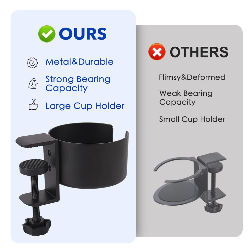 UXIETIN aluminum chair cup holder highlighting rust-resistant durability for hot beverages