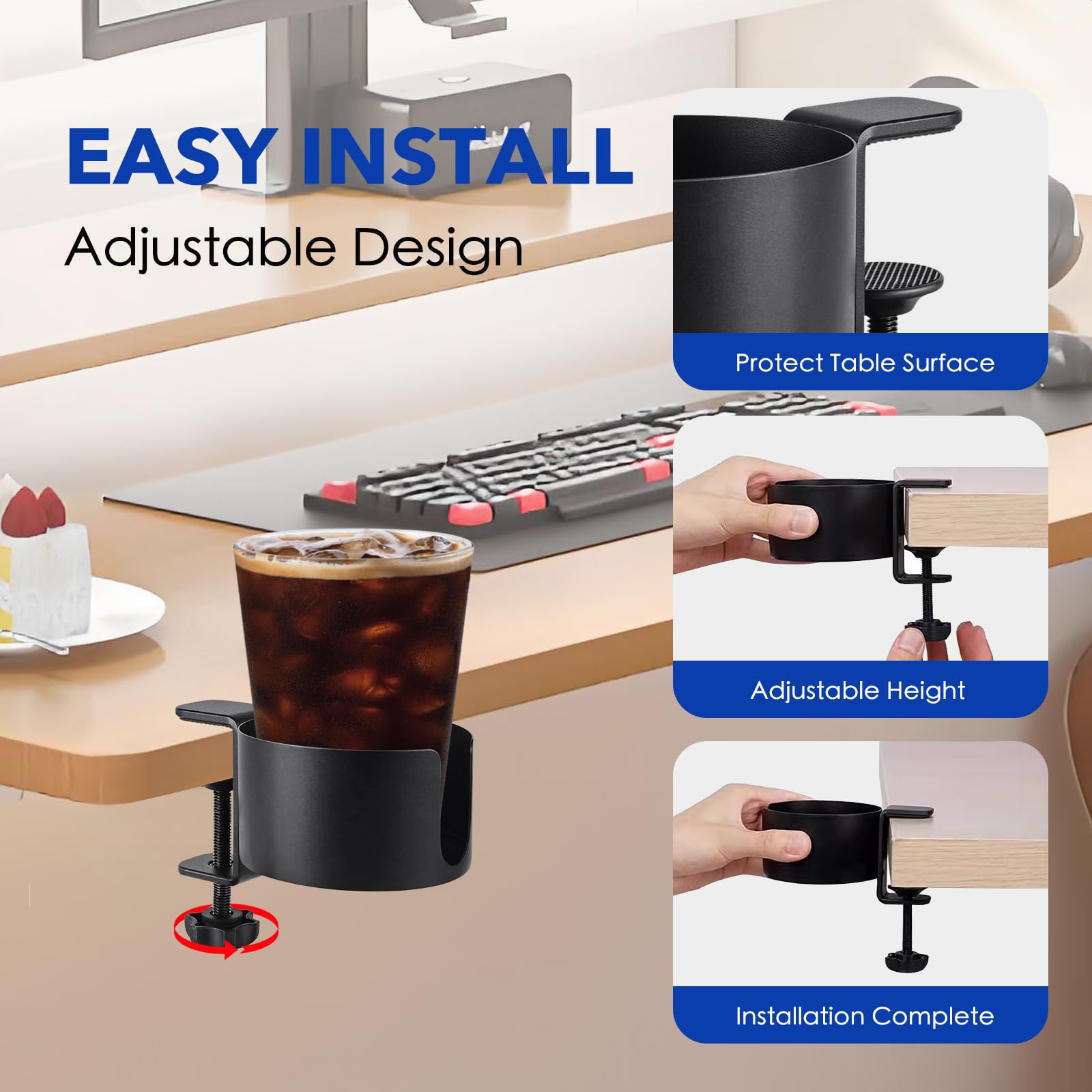 UXIETIN anti-spill anti-slip design promotes safe and stable drink access