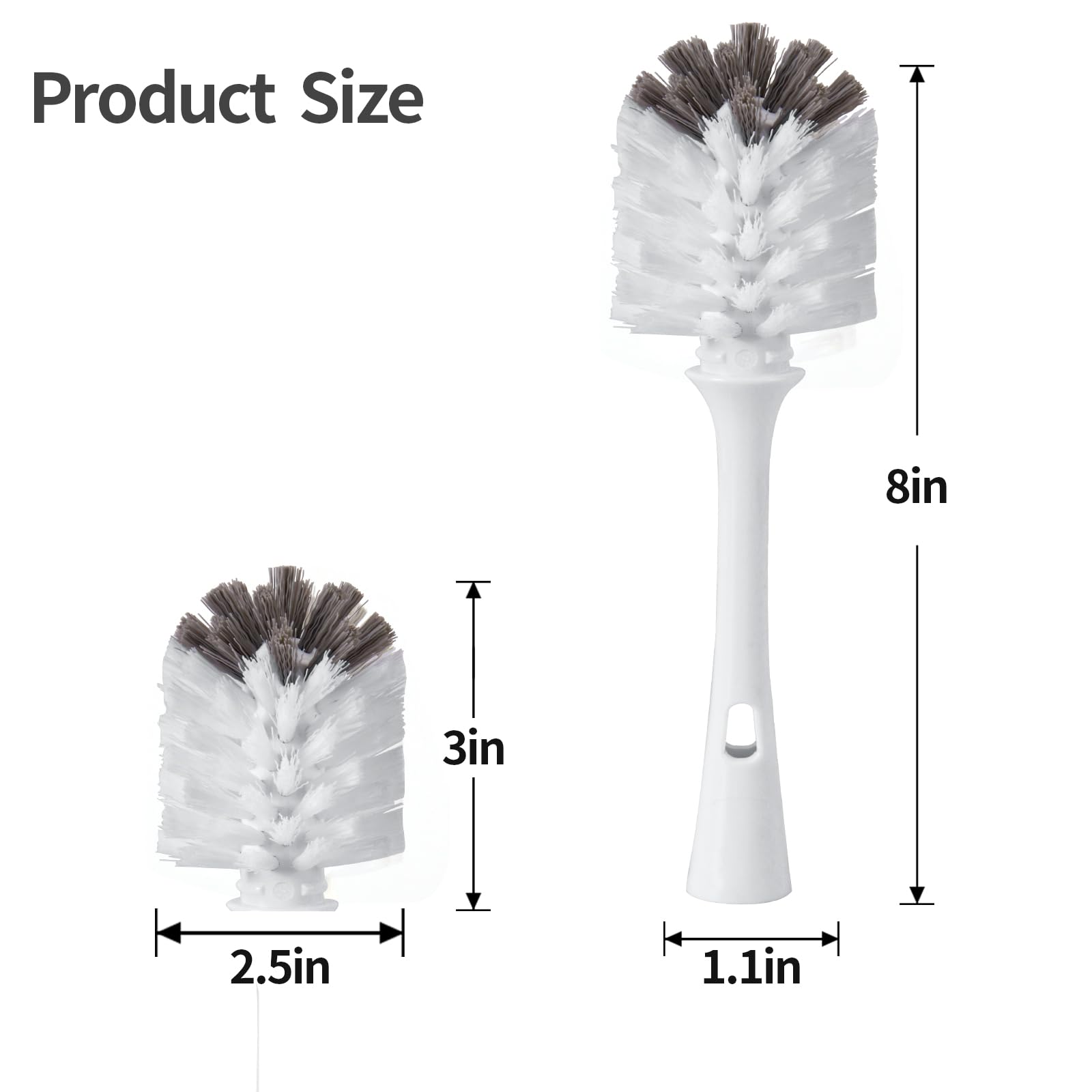 UXIETIN oxo-dish-brush-refill-head closeup emphasizes easy scrubbing power.
