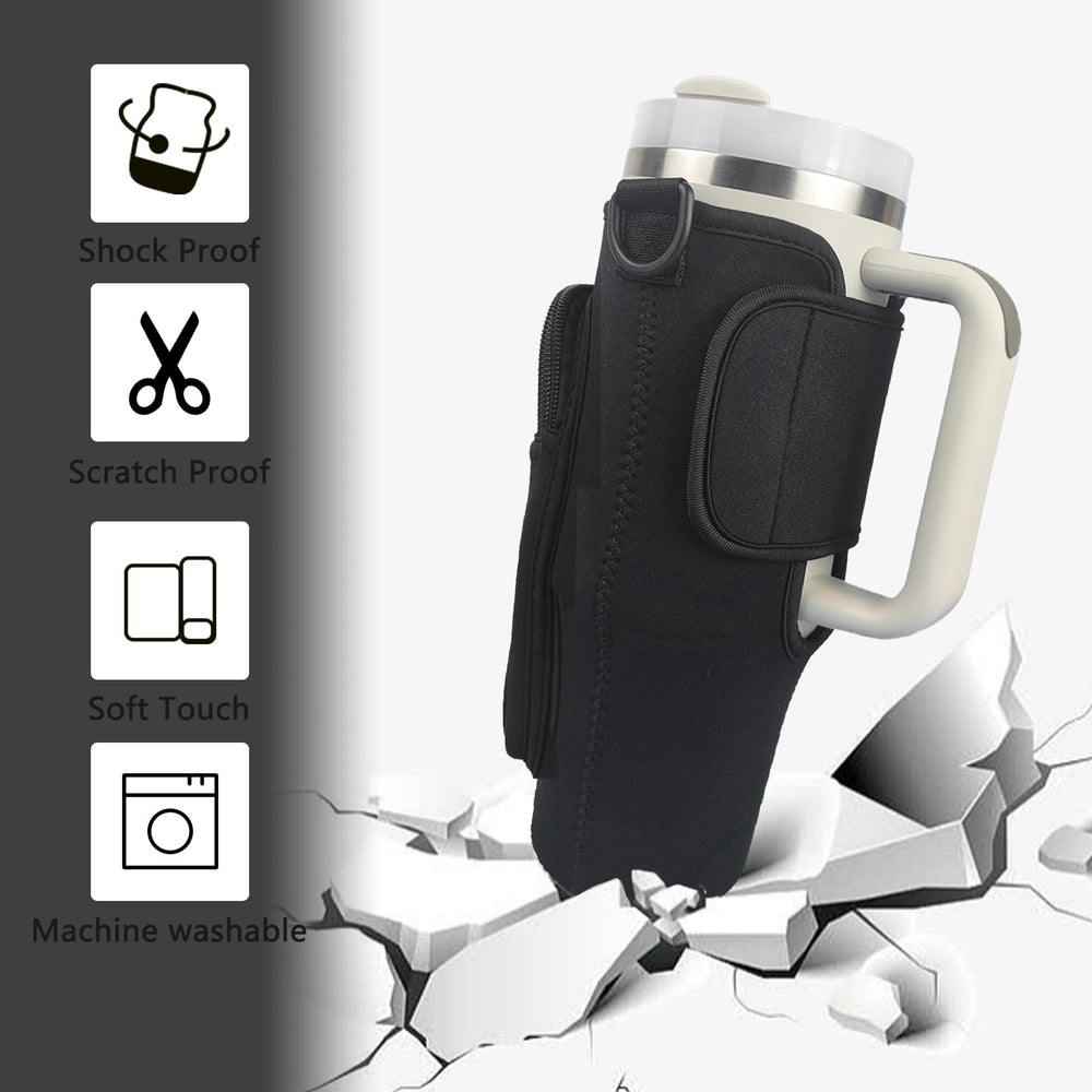UXIETIN cup holder with two keychain clips ensures quick secure stroller attachment.